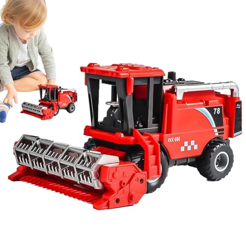 Maodom Push-and-Go-Trucks, Spielzeugauto mit Reibungsantrieb - Kleine Baufahrzeuge - Reibungsbetriebenes Autospielzeug, Simulations-Harvester-Modellspielzeug für Kinder und Erwachsene von Maodom