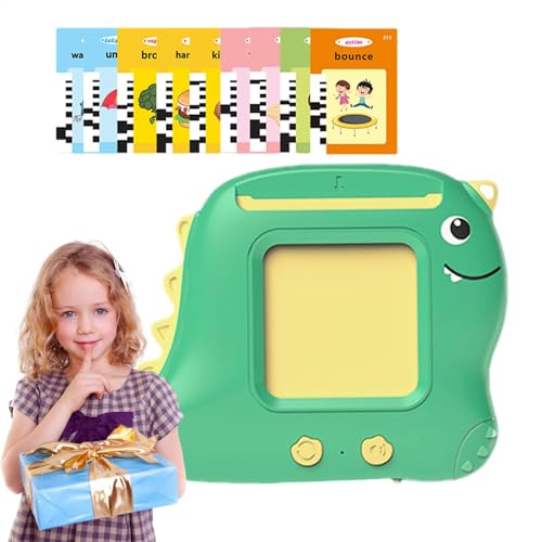 Maodom Sprechende Lernkarten für Kleinkinder, Sprechende Lernkarten, Lernspielzeug | Dinosaurier Audible Talking Cards Machine Flash Cards - Sprachspielzeug, über USB wiederaufladbare Lernkarten, von Maodom