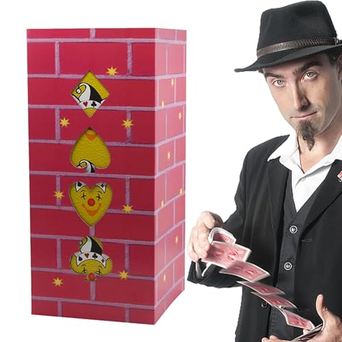 Maodom Zaubertrick-Verschwindebox,Magie-Verschwindebox, Zauberhaus-Trickspielzeug, Lustiger Blumen-Zaubertrick für Bühnenauftritte, kreatives Zauberspiel von Maodom