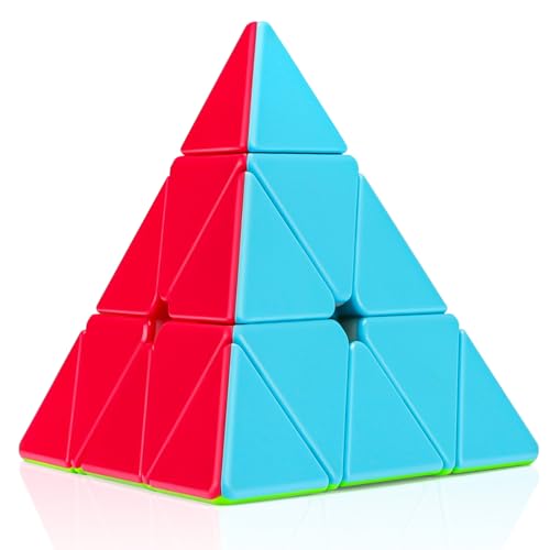 Maomaoyu Pyramide Cube Pyraminx Magic Cube 3 x 3 x 3 x 3 x 3 cm Stickerless Puzzle, magischer Geschwindigkeitswürfel, Kinder und Erwachsene (ohne Aufkleber) von Maomaoyu