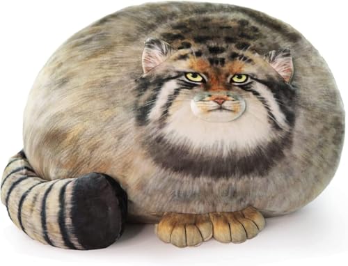 Maomoto - Steppen-Katzenplüsch, 45,7 cm, Plüsch-Katzenkissen, niedliche Plüschtiere für Mädchen, weiches Plüschkissen, Puppendekorationskissen, Geschenk für Kinder von Maomoto