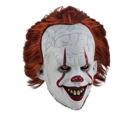 Halloween Clown Maske, Gruselige IT Maske, Halloween Gruselige Latexmasken Kostüm Prop für Party Cosplay (Maske-A) von Maooye