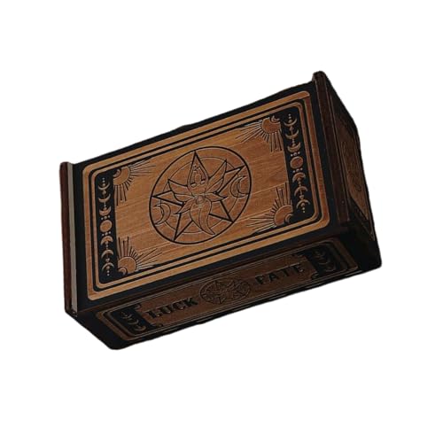 Maouira Tarot Karten Aufbewahrungsbox Tragbarer Karten Aufbewahrungsbehälter Push Pull Aufbewahrungsbox Astrologie Schmuckkästchen von Maouira