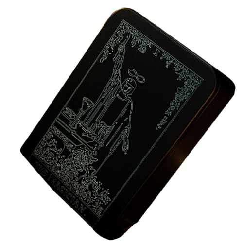 Tarotkarten Aufbewahrungsbox Mit Weißem Linienmuster Eisen Tarot Kartenaufbewahrung Geschenkeetui Kleine Schmuckkästchen Wahrsagerei Aufbewahrungsbox von Maouira