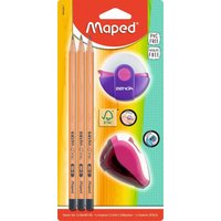 HELIT 899926 Maped Starter-Set: Zenoa, Clean, schwarz'Peps mit Radierer, Anspitzer und 3 Bleistiften HELIT 899926 Maped Starter-Set: Zenoa, Clean, schwarz'Peps mit Radierer, Anspitzer und 3 Bleistiften von Maped