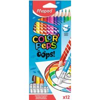 MAPED M832812 Radierbare Buntstifte COLOUR'PEPS OOPS x 12 von Maped