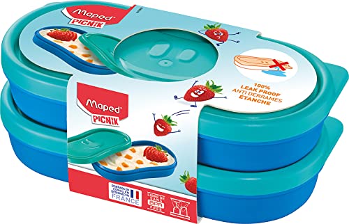 Maped PICNIK - Snack-Dose, Snack-Box Concept Kids - 2X 150 ml - blau von Maped