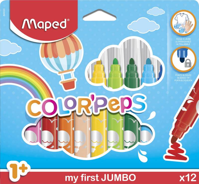 Maped Filzstifte Jumbo 12er-Pack von Maped