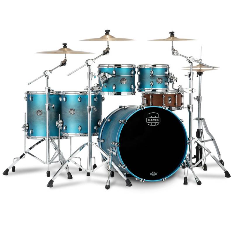 Mapex Saturn Evolution Exotic Azure Burst 22" Studioease Shell Set von Mapex