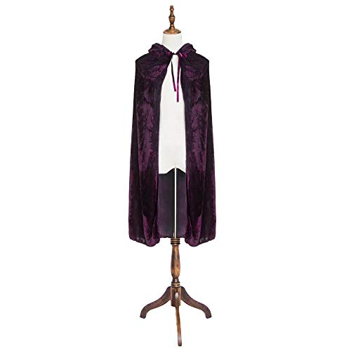 Halloweenkostüm Frauen Männer Cosplay Kap Mantel Kostüm für Rollenspiele (Purple, 100cm) von Mayplous