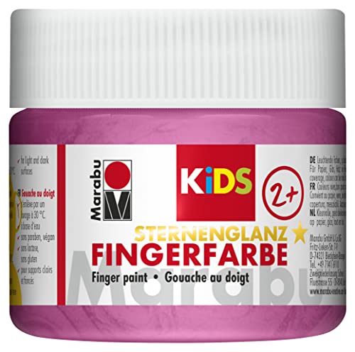 Marabu 03030050251 - KiDS Fingerfarbe violett 100 ml, auf Wasserbasis, parabenfrei, vegan, auswaschbar, für Kinder ab 3 Jahren von Marabu