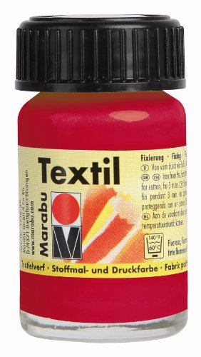 Marabu 031 15 ml Textil Paint, Kirsche Rot von Marabu