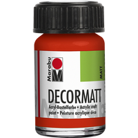 Marabu 140139030 Marabu Decormatt Acryl Zinnoberrot hell 030, 15 ml von Marabu