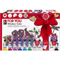 Marabu 40600116 Marabu Window Color fun & fancy 10er-Set „For You“, 10 x 80 ml von Marabu