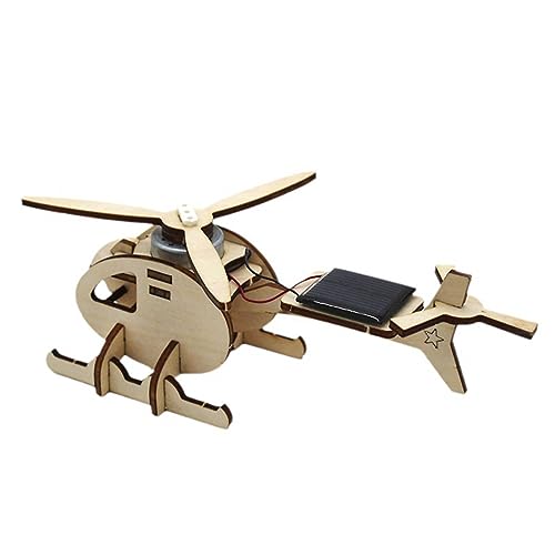 Marhynchus Holzhubschraubermodell, 3D-Holzpuzzle-Hubschraubermodell Solarhubschraubermodell Holzhubschrauberspielzeug Puzzlespielzeug, Modelle und Lehrmaterialien von Marhynchus