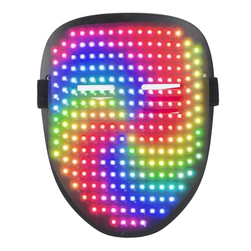 Marhynchus LED Light Up Face Cover 25 Statische 25 Dynamische Bilder Wiederaufladbare USB -Gestensensorschalter Einstellbare Gurte für Cosplay -Partys Festivals Marhynchus LED Light Up Face Cover 25 Statische 25 Dynamische Bilder Wiederaufladbare USB -Gestensensorschalter Einstellbare Gurte für Cosplay -Partys Festivals von Marhynchus