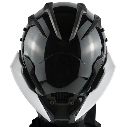 Marikito Cyberpunk Maske Für Herren, Flügel Der Zukunft, Halloween Cosplay Helm, Verstellbarer Haken, Geeignet Für Alle Erwachsenen. (Weiß) von Marikito