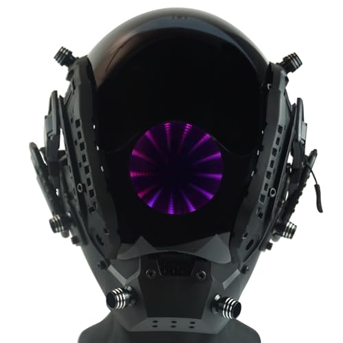 Marikito LED Cyberpunk Maske, Auge Des Abgrunds Design, Unendlich Leucht Maske, Perfekt für Halloween Partys, Cosplay (DIY Beleuchtungsmodi) von Marikito