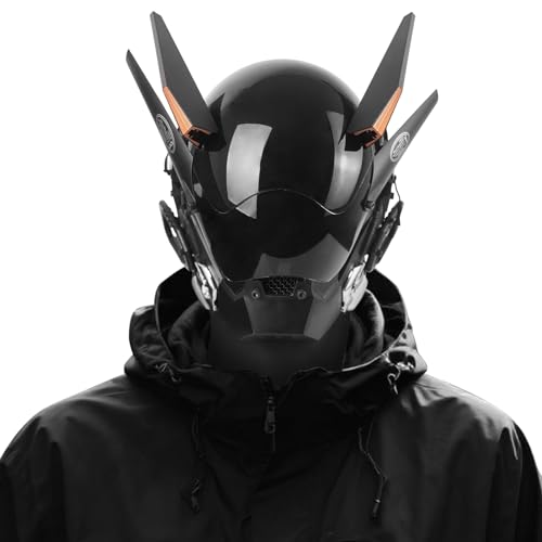 Punk Maske für Männer, Futuristische Techwear-Halbmaske, Sci-Fi Cosplay Helm, Helm Punk für Festivals, Partys & Fasching Punk Maske für Männer, Futuristische Techwear-Halbmaske, Sci-Fi Cosplay Helm, Helm Punk für Festivals, Partys & Fasching von Marikito