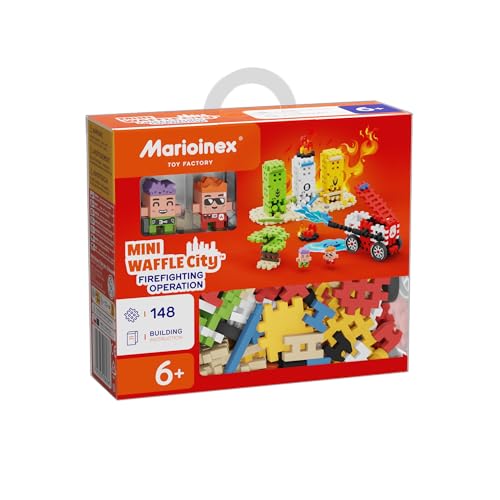 Marioinex Toy Factory Mini Waffle City Feuerwehraktion 148 Teile von Marioinex Toy Factory