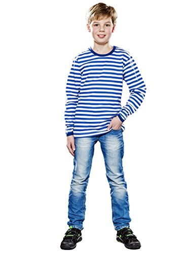 Striped T-Shirt Blue/White, Longsleeve von Festartikel-Müller