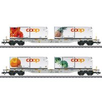 MÄRKLIN 47462 H0 Containertragwagen-Set Sgns "Coop", AAE, Ep. VI von Marklin