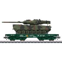 MÄRKLIN 48871 H0 Schwerlast-Flachwagen Rlmmps mit Leopard 2A6, DB AG, Ep. VI von Marklin