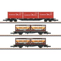 MÄRKLIN 82663 Z Containertragwagen-Set Sgs 693 + Lgjs 598, DB, Ep. V von Marklin