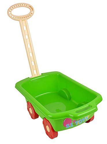 Marmat Gartengeräte für Kinder Schubkarre Garten Spielzeug Sandspielzeug Sandkasten mit Griff Laufkatze 43 x 26 x 16 cm (Grün) von Marmat