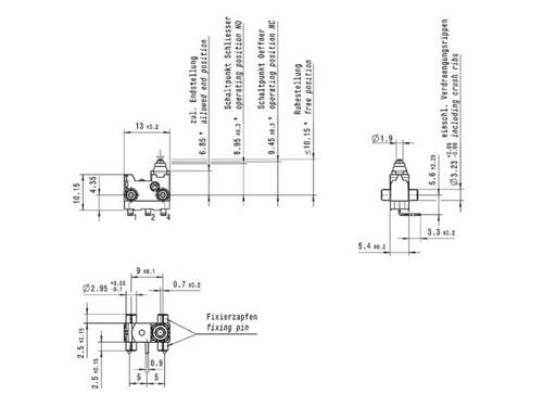 Marquardt 01065.3603-01 Mikroschalter 30 V/DC 0.1A 1 x Ein/(Ein) Betätigerseite: IP67/Anschlussseit von Marquardt