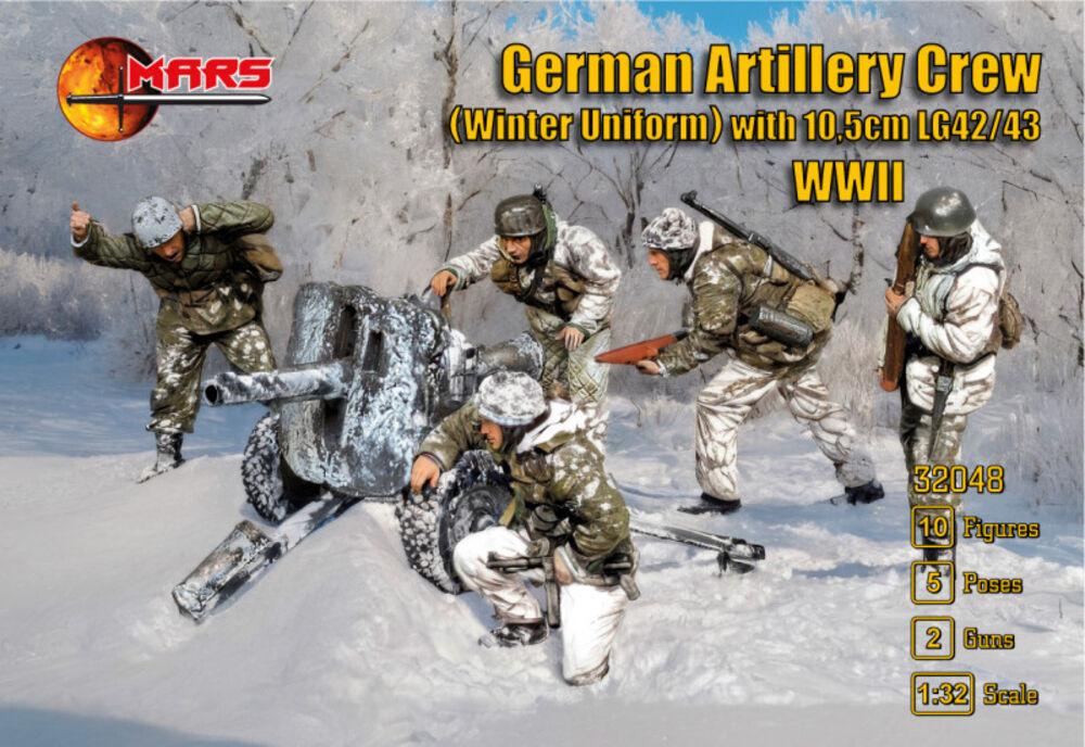 German Artillery Crew (winter Uniform) & 10,5cm LG 42/43 von Mars Figures