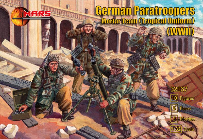 German Paratroopers Mortar Team (Tropical Uniform) WWII von Mars Figures