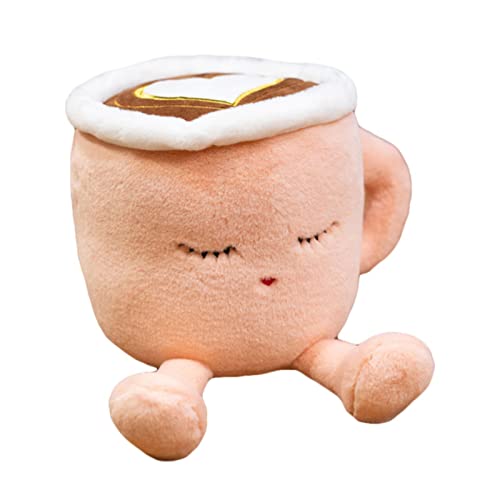 Martin Kench Bubble Tea Stofftier Plüschtier, Kaffee Bubble Tea Plüschkissen Latte Kaffee Kissen süße Weiche Kuscheltier Plüsch Spielzeug Geschenk Für Kinder (Rosa,30cm) von Martin Kench