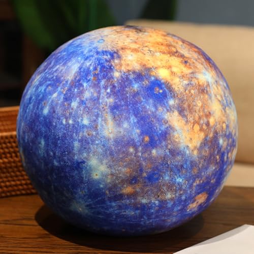 Martin Kench Quecksilber, Jupiter, Saturn, Neptun Plüschkissen, Universum-Serie Plüschtiere Realistische Stellare Planeten Kuscheltier (17cm,Quecksilber) von Martin Kench