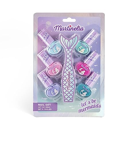 MARTINELIA LET’S BE Mermaids Nail Set: Buntes Kinder Nagellack Set mit Feile in Meerjungfrauenoptik, Nagellack Geschenkset für Mädchen von Martinelia