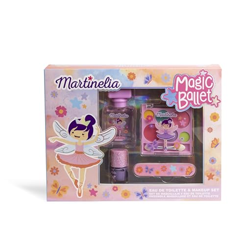 MARTINELIA Schönheits-Make-up-Set Fee und EAU de Toilette für Mädchen – Make-up für Kinder – Nagellack, Lidschatten und EAU de Toilette – ungiftige Produkte von Martinelia