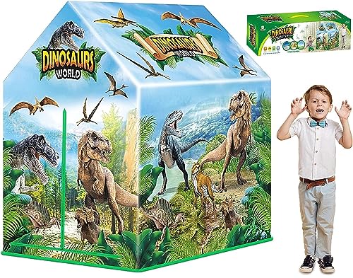 Kinderspielzelt Dinosaurier für Garten und Haus Kinderzelt für drinnen und draußen, Spielhaus für Kinderzimmer, für Mädchen und Jungen, Kinderzelt von Martom