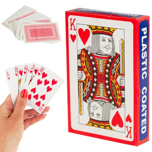 Poker Spielkarten Deck VON BESCHICHTETEN Karten Set VON 54 PCS. TRADITIONELL,Spielkarten, Kunststoff Spielkarten, Kartenspiel, Poker Karten Spiele Spielkarten für Camping Spiele, Playing Cards von Martom