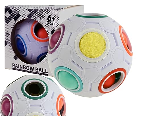 Stress-Kugel - Anti-Stress-Sensorball, Farbige Bälle, Entspannend und Beruhigend. Arcade-Spiel für Kinder und Erwachsene. Es unterstützt räumliches Denken, Logik und Vorstellungskraft. Rubik's Rainbow Stress-Kugel - Anti-Stress-Sensorball, Farbige Bälle, Entspannend und Beruhigend. Arcade-Spiel für Kinder und Erwachsene. Es unterstützt räumliches Denken, Logik und Vorstellungskraft. Rubik's Rainbow von Martom