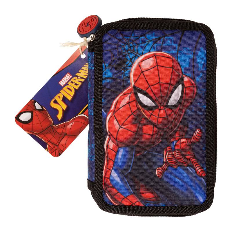 Marvel Spider-Man Doppel-Federmäppchen, Blau von Marvel Spider-Man