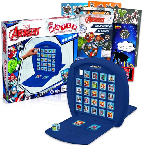 Avengers Matching-Spiel-Set – Avengers-Partyzubehör-Set mit Marvel Avengers: Das verrückte Würfel-Matching-Spiel-Set für Kinder, Marvel Avenger-Aufkleber und mehr | Marvel Brettspiele von Marvel