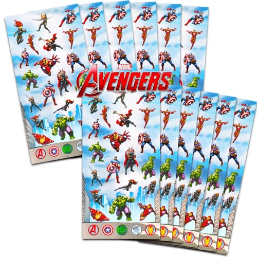 Avengers Partygeschenke für Jungen und Mädchen, 12 Stück, Avengers-Aufkleberbögen für Kindergeburtstag, Partytüten | Avengers Partyzubehör von Marvel