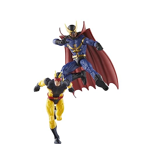 Marvel Hasbro Legends Series, Marvel's Nighthawk und Marvel's Blur, Packung mit 2 Legends-Actionfiguren, 15,2 cm, Comic-inspiriert von Hasbro