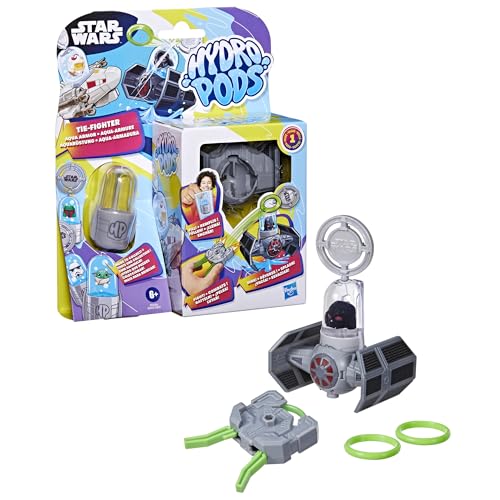 Hydro Pods Star Wars TIE Fighter Aqua Armor Darth Vader Fahrzeug Battle Set, Wasseraktivierte Überraschung Spielzeug für 6 Jahre alte Jungen & Mädchen von Marvel