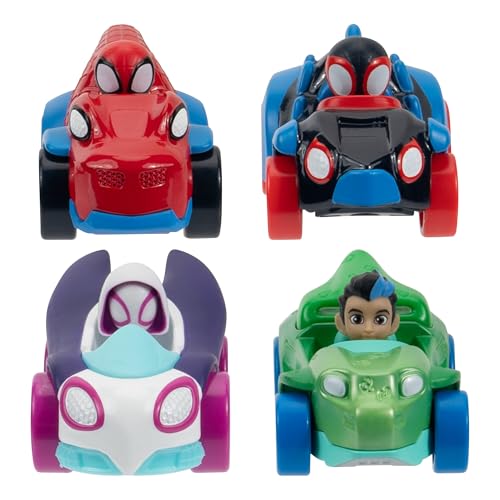 Spidey and his Amazing Friends Marvel SNF0306 - Amazing Metals 4 Pack – 4X 7,6 cm Die-Cast Dino-Webs Fahrzeuge mit integrierten Charakteren Spidey and his Amazing Friends Marvel SNF0306 - Amazing Metals 4 Pack – 4X 7,6 cm Die-Cast Dino-Webs Fahrzeuge mit integrierten Charakteren von Jazwares