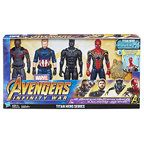 Marvel 1202129 Avengers Titan Hero Series 4 Pack, Multi von Marvel