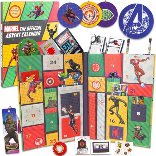 Marvel Adventskalender Weihnachten - 25 Tage Pop-Up Avengers Dekorationen von Iron Man Spiderman More | Superhelden Urlaub Set von Marvel