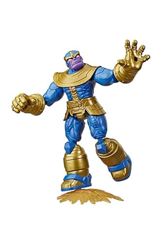 Hasbro Marvel Avengers Bend And Flex Action-Figur, 15 cm große biegbare Thanos Figur, enthält ein Effekt-Accessoire, für Kids ab 6 Jahren von Marvel