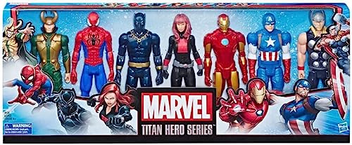 Marvel Avengers Titan Hero Serie Action-Figuren Pack, 7 Action-Figuren (30 cm) und 5 Accessoires von Hasbro Marvel Avengers