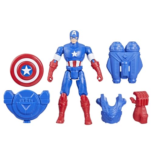 Marvel Epic Hero Series Battle Gear Captain America Actionfigur, 10,2 cm, Avengers Super Hero Spielzeug für Kinder ab 4 Jahren von Marvel